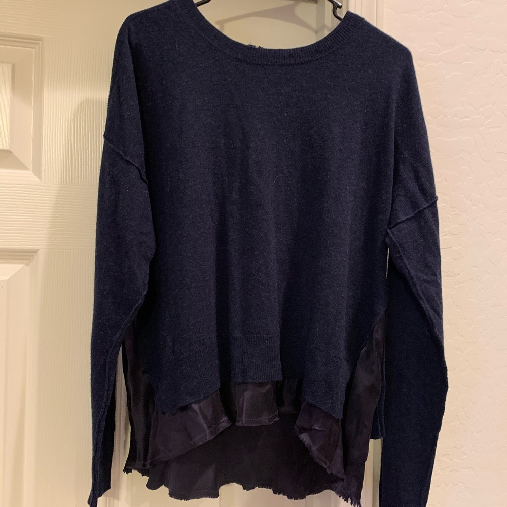 REBECCA TAYLOR Scoop Neck Sweater size medium cashmere wool blend